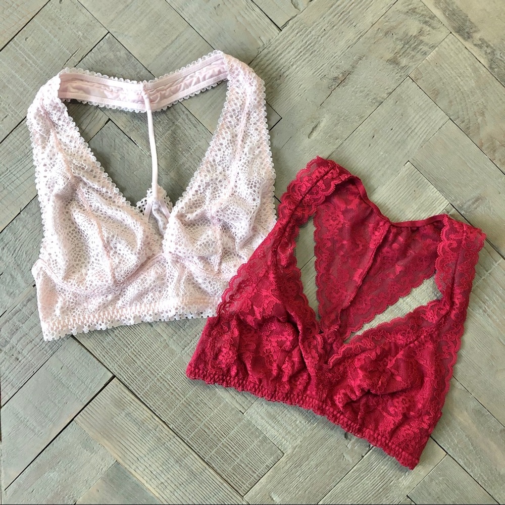 VS Racerback Lace Barlette Pink & Red XS/S